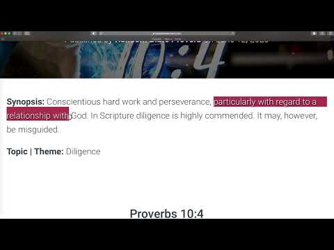 Proverbs 10:4 | Diligence