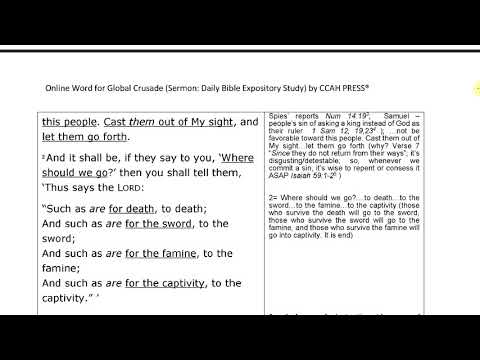 "My Mouth"  Jeremiah 15:1-21