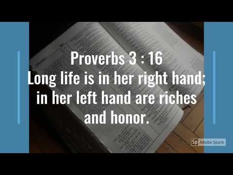 Bible Verse (Proverbs 3: 16-18)
