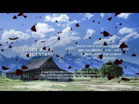 Psalm 87:5 - Short Bible commentary