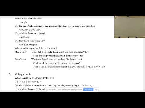 Boksoon Kim Bible Study Luke 13:1-9 repent or perish