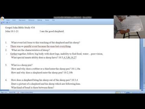 Boksoon Kim Bible Study John 10: 1-21 I am the good shepherd