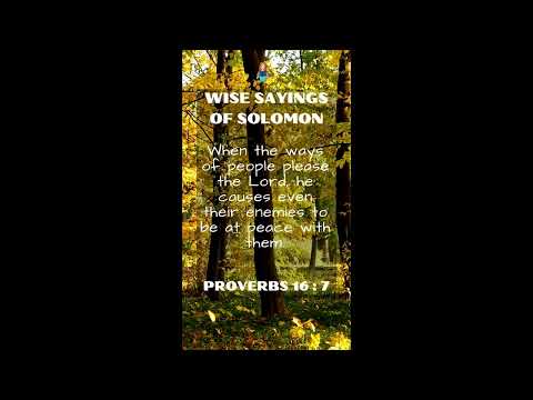 Proverbs 16:7 | NRSV Bible | Wise Sayings of Solomon