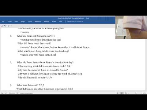 Boksoon Kim Bible Study Luke 5:1-11 Jesus Calls the First Disciples