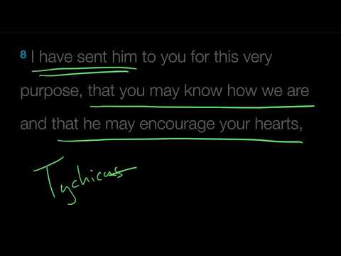 Verse by Verse: Colossians 4:8