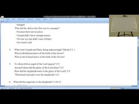 Boksoon Kim Bible Study Luke 2:1-20 the Birth of Jesus Christ