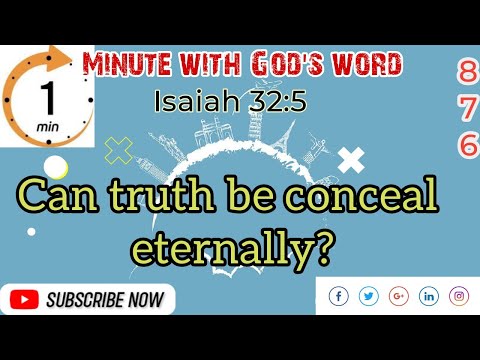 Can truth be conceal eternally?(Subtitles: English)@L. Kumzuk Walling |Isaiah 32:5#876