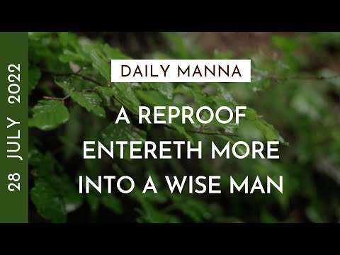 A Reproof Entereth More Into A Wise Man | Proverbs 17:10-11 | Daily Manna