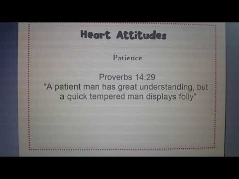 Heart Attitude-patience Proverbs 14:29