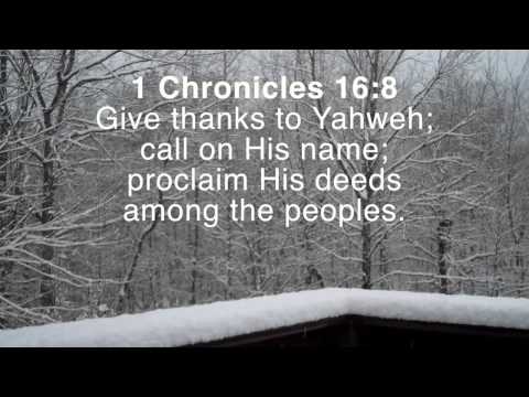 1 Chronicles 16:8 HCSB Give Thanks to Yahweh