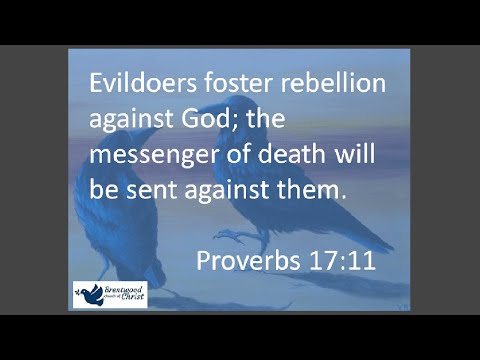 Proverbs 17:11  |  Bible Study, 5.13.20 | #theBrentwoodchurch theBrentwoodchurch.com