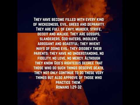 NIV Bible Verses of the day: Jeremiah 4:22-23/Romans 1:29-32     Selected/Spoken by: "Woman of God"????