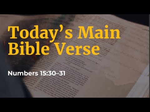 Study of Sin: High-Handed; Numbers 15:30-31