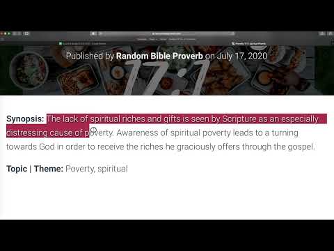 Proverbs 17:1 | Spiritual Poverty