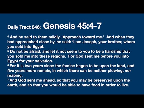 Dad’s Bible Tract 846 - Genesis 45:4-7