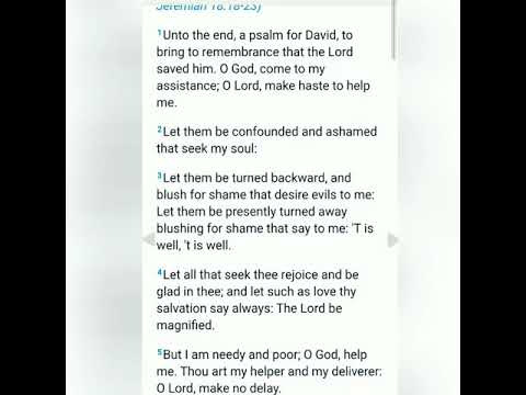 Psalm 70:2 let them be confounded and a shame that seek my soul