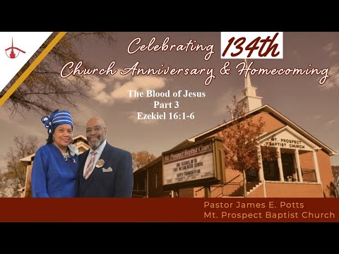 Pastor James E. Potts;  "The Blood of Jesus"  Part 3  Ezekiel 16:1-6  (07/25/2021)
