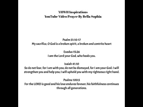 God heals us for His glory | Psalm 51:10-17; Exodus 15:26; Isaiah 41:10; Psalms 100:5 Prayer