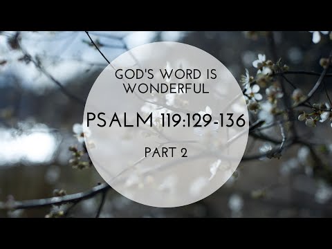 God's Word is Wonderful - Part 2 - Psalm 119:129-136