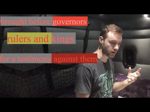 564. Interrogated for Being Christian. Matthew 10:18, Mark 13:9, Luke 21:12-13