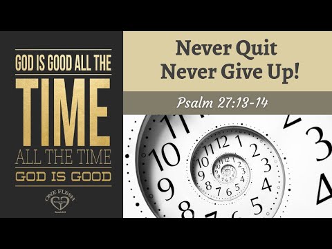 Don't Quit, God Is Good - Psalm 27:13-14