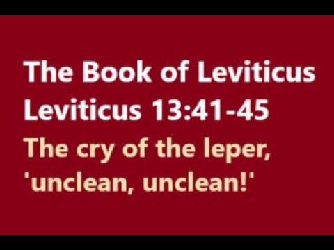 Leviticus 13:44-45 " The cry of the Leper" Reading 17