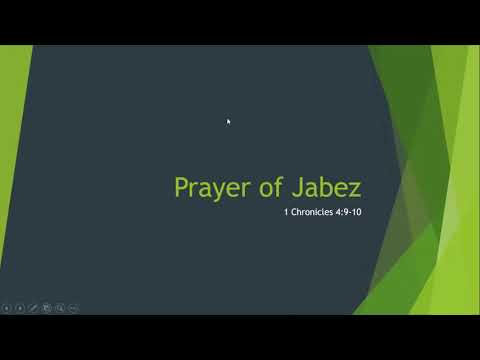 9 April 2021 Prayer of Jabez 1 Chronicles 4:9-10