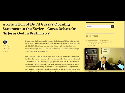 Refuting Troy's Blog About My Debate of Psalm 110:1