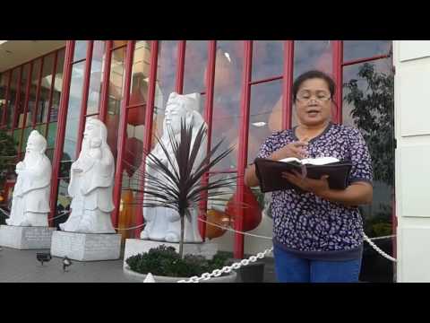 Lao Bible Readings: ພຣະຄັມໂຣມ  Romans 3:10, 6:23, 10:9-10.