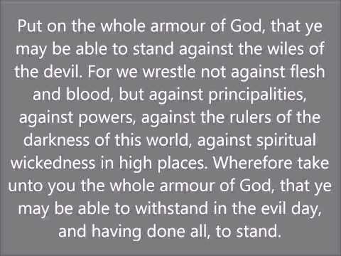 Put on the Whole Armour of God, Ephesians 6: 11-13