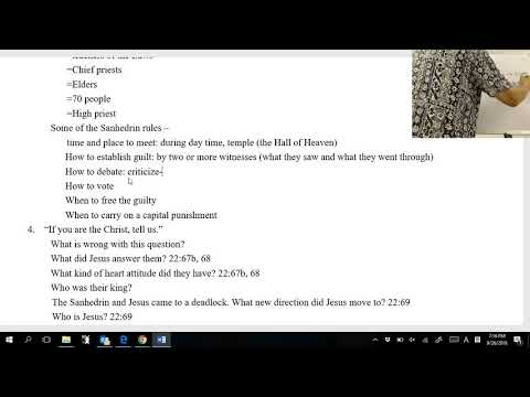 Boksoon Kim Bible Study Luke 22:63-71 Jesus was tried by the council