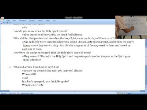 Boksoon Kim Bible Study Luke 3:21-38 The Baptism and genealogy of Jesus