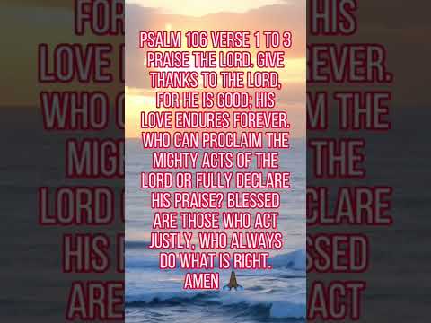 Psalm 106:1-3