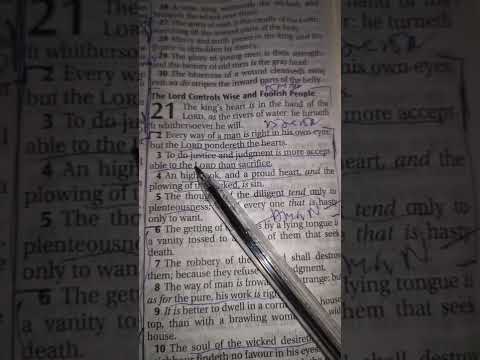 The Living Word of God. Scripture Reading Proverbs 21:2-5 KJV