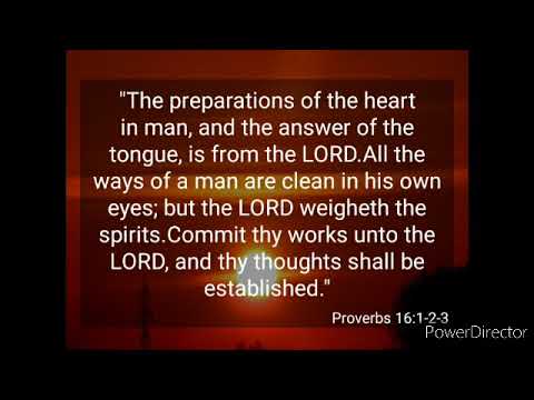 Proverbs 16: 1~33