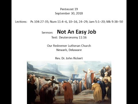 Numbers 11:16 Not An Easy Job