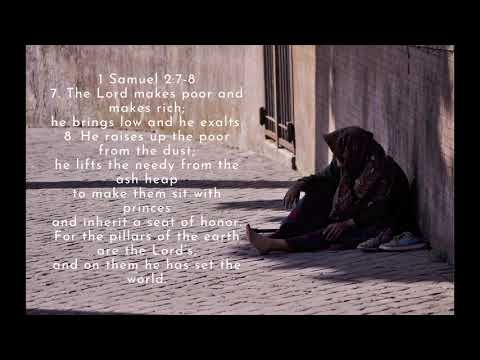 Memorizing tool for 1 Samuel 2:7-8, The Lord makes poor and makes rich; he brings low and he exalts.