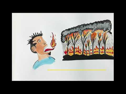 James 3:5-6 | The tongue is a fire | - simple art #12