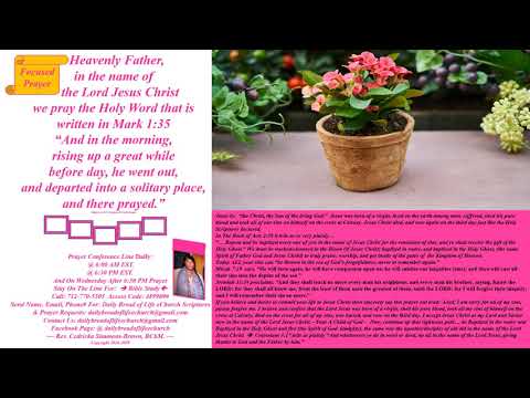 Focused Prayer Mark 1:35 Rev. Cedricka Simmons-Brown