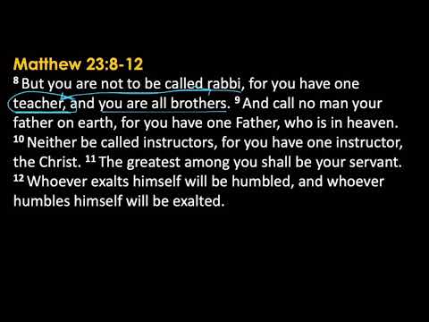 Matthew 23:8-12