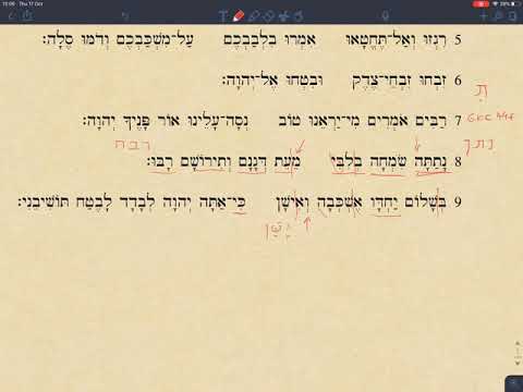 Psalm 4:8-9 in Hebrew