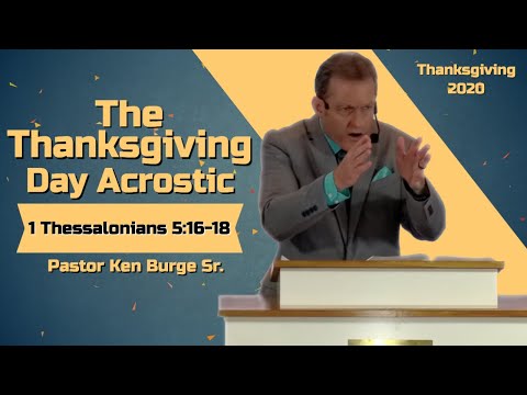 The Thanksgiving Day Acrostic: 1 Thessalonians 5:16-18