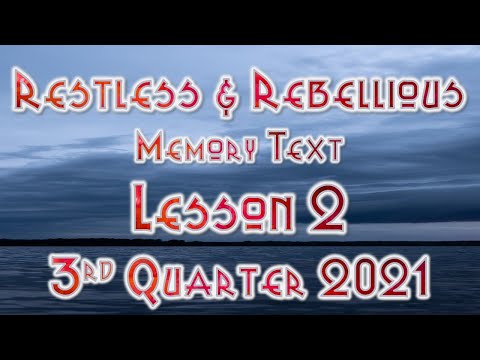 1st Corinthians 10:11 - Restless and Rebellious - REST IN CHRIST