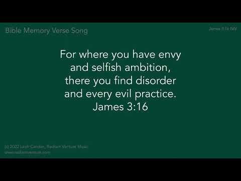 For Where You Have Envy (James 3:16 NIV) - a Bible verse memory song [Acoustic piano worship]