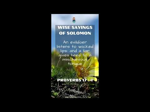 Proverbs 17:4 | NRSV Bible | Wise Sayings of Solomon