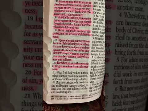 Are You a Servant to Sin, or a Servant to Righteousness??? Romans 6:16-20