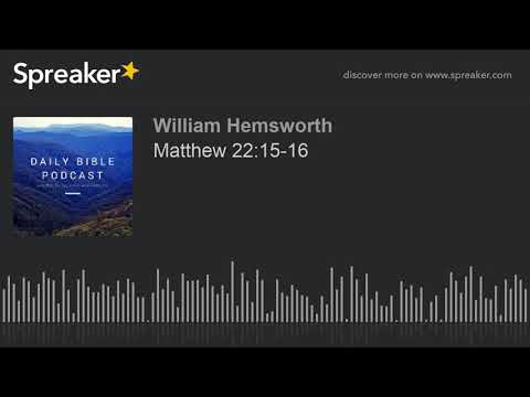 Matthew 22:15-16