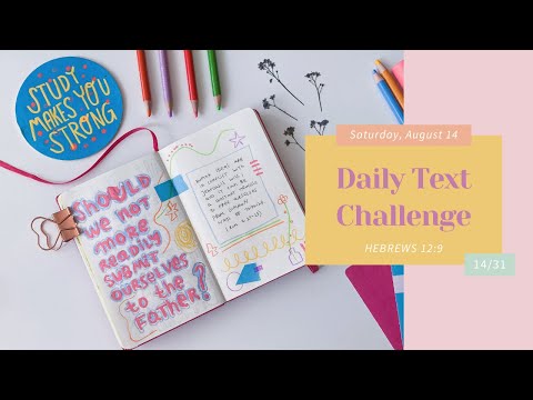 Daily text challenge 14/31 - Hebrews 12:9
