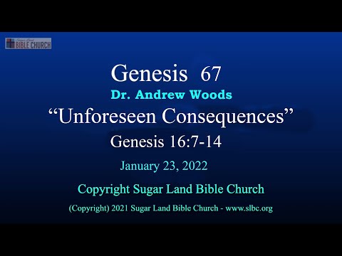 Genesis 67 - Unforeseen Consequences - Genesis 16:7-14 - Dr. Andy Woods