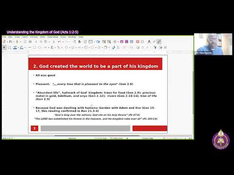 Understanding the Kingdom of God(Acts 1:2-5) by Prof. Peter Nyende